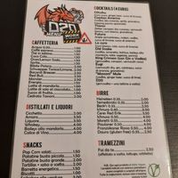 Menù (work in progress) at D20 in Palermo