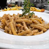 vegetarian real Swiss pasta with cheese at Hotel Restaurant Bahnhof in Giswil