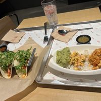 Vegan burrito bowl and vegan tacos  at Cuchara - SFC in Seoul