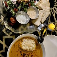 Must order every time! Greek salad and lobster mushroom bisque soup!!  at The Oasis Santa Rosa Beach in Santa Rosa Beach
