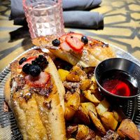 Vegan Goat Cheese French Toast  at The Oasis Santa Rosa Beach in Santa Rosa Beach