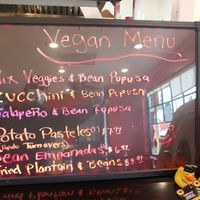 Vegan Menu at Pupusatown in Torrance