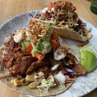 Korean vegan tacos   at Peppers in Dubrovnik