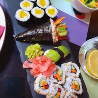 veg sushi plate at MOON Sushi & Fusion Food Bar in Belgrade