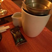 Freshly made ginger tea with some freshed pressed lemon juice and honey that they bring you aside at MOON Sushi & Fusion Food Bar in Belgrade