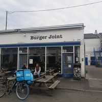Outside at Tommi's Burger Joint in Copenhagen