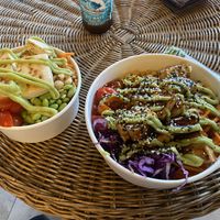 vegan poke bowls  at Poke Island in Villasimius