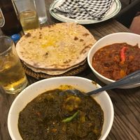Palak Gobi & vegetable korma at Nazim in Vientiane