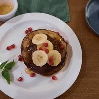 Banana pancake at Matcha Coffee and Eatery in Pristina