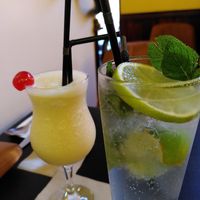 Our mocktails - piña colada and mojito at Spice Culture in Harrogate