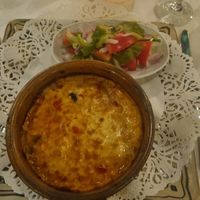 Vegan moussaka at Romios in Rhodes