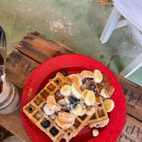 Waffles  at Roots in Aljezur