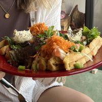 sweet potato waffle  at Roots in Aljezur