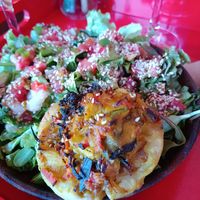 Empada com salada at Roots in Aljezur