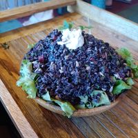 Arroz de beterraba at Roots in Aljezur