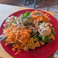 Sweet potato waffles (hearty) at Roots in Aljezur