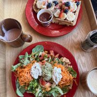 waffles  at Roots in Aljezur