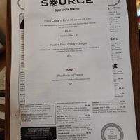 Menu at Source in York