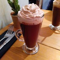 Mint hot chocolate at Source in York