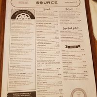 Menu at Source in York