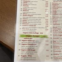 The vegan dishes   at Pizzeria Kalabria in Vienna