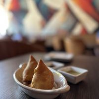 Samosa appetizers   at Aroma Circuit in Norfolk