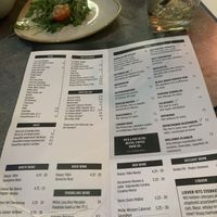 Menu  at De Beren in Rotterdam