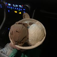 Caramel, mocha chip and chocolate!   at eighty7sweets Vegan Ice Cream Company in Atlanta