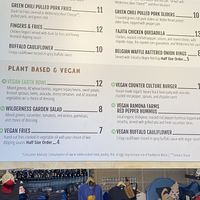 New vegan portion of the menu just updated today at Arizona Wilderness DTPHX in Phoenix