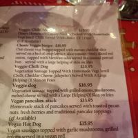 Menu part 1. at Emma's Diner in Whitby