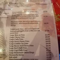 Menu part 2. at Emma's Diner in Whitby