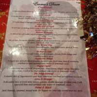 Cocktail menu. at Emma's Diner in Whitby