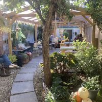 The magnificent green terrace  at The Coffee Garden in Warminster