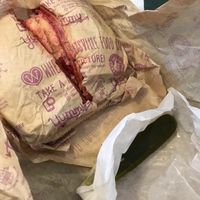 Comes with a pickle!!!!  at Wheatsville Food Co-op in Austin