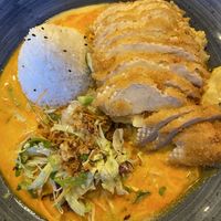 Vegan curry with vegan „duck"  at NYNAMY in Ingolstadt