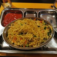 Vegetable Hakka Noodles at Krishna Vilas in Luxembourg City
