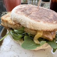 Vegan tofu burger  at Be Comporta in Comporta