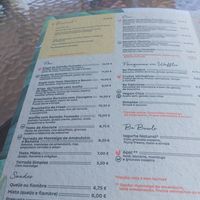 Menú de verão at Be Comporta in Comporta