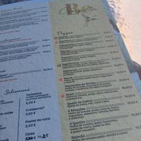 Menu de pizzas at Be Comporta in Comporta