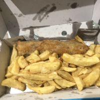 Vegan fish and chips   at Hobson's Fish & Chips in West London