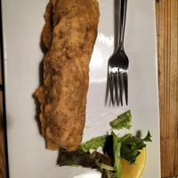 Vegan chip tout juste servi at Hobson's Fish & Chips in West London