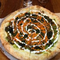 vegan pizza at Brazen Open Kitchen + Bar in Dubuque