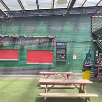 Covered outdoor seating area at Mosquito Burrito in Cleveland