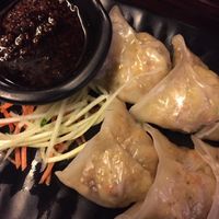 Vege poached dumplings. I think these are vegan as they are no eggs or dairy. at Life Cafe @ Padungan in Kuching