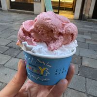 Vegan limone and fragola gelato   at Gelato Fantasy - San Giovanni in Venice
