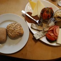 small vegan breakfast at Aha Cafe in Dresden