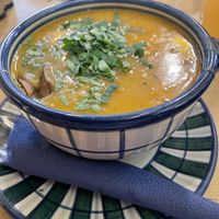 Potato soupp  at Aha Cafe in Dresden