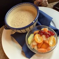 vegan porridge  at Aha Cafe in Dresden