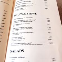 menu at Aha Cafe in Dresden