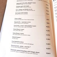 menu at Aha Cafe in Dresden